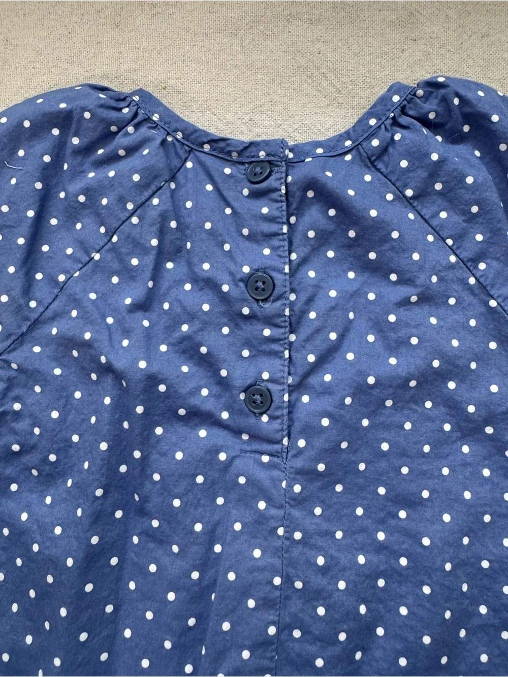 Toddler Carter’s Girl Blue Smocked Polkadot Dress